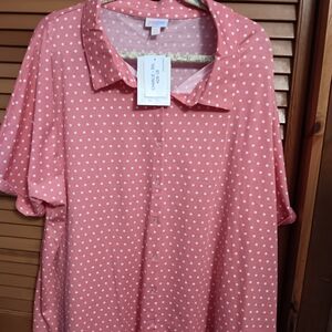 Men's Apricot Polka Dot Shirt